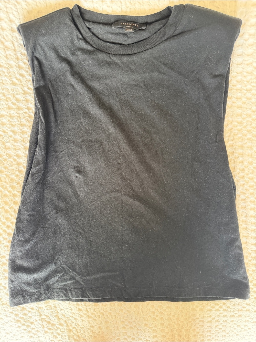 AllSaints Black Muscle Tee